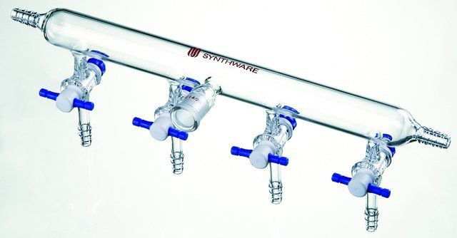 Synthware<sup>TM</sup> nitrogen/argon line manifold with PTFE stopcocks