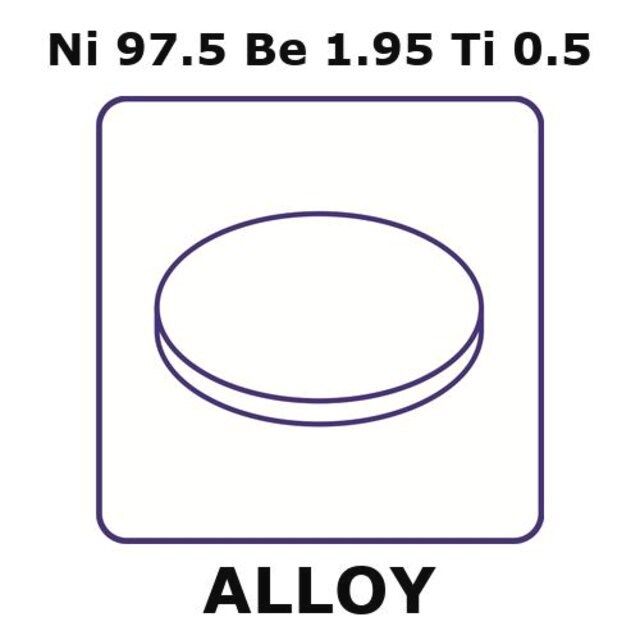 Nickel-beryllium-titanium alloy, Ni97.5Be1.95Ti0.5