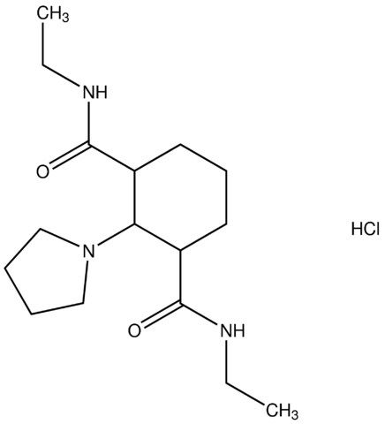 N(1),N(3)-diethyl-2-(1-pyrrolidinyl)-1,3-cyclohexanedicarboxamide hydrochloride