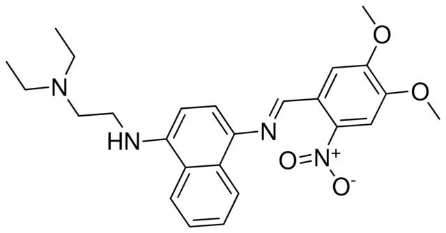 N(1)-[2-(diethylamino)ethyl]-N(4)-[(E)-(4,5-dimethoxy-2-nitrophenyl)methylidene]-1,4-naphthalenediamine