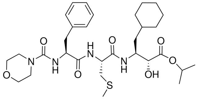 ISOPROPYL (2R,3S)-4-CYCLOHEXYL-2-HYDROXY-3-[[(2R)-3-(METHYLSULFANYL)-2-([(2S)-2-[(4-MORPHOLINYLCARBONYL)AMINO]-3-PHENYLPROPANOYL]AMINO)PROPANOYL]AMINO]BUTANOATE