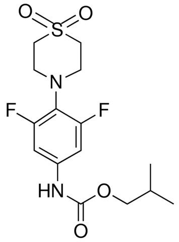 ISOBUTYL 4-(1,1-DIOXIDO-4-THIOMORPHOLINYL)-3,5-DIFLUOROPHENYLCARBAMATE