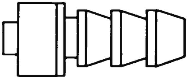 1/4 in. HB to M Luer lock nickel/chrome plated