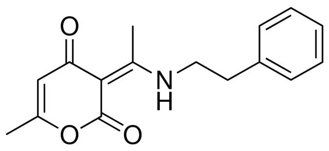 (3Z)-6-methyl-3-{1-[(2-phenylethyl)amino]ethylidene}-2H-pyran-2,4(3H)-dione