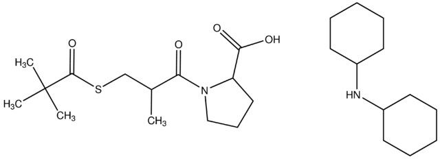 1-{3-[(2,2-dimethylpropanoyl)sulfanyl]-2-methylpropanoyl}proline, (dicyclohexylammonium) salt