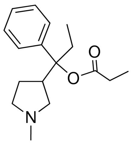 1-(1-methyl-3-pyrrolidinyl)-1-phenylpropyl propionate