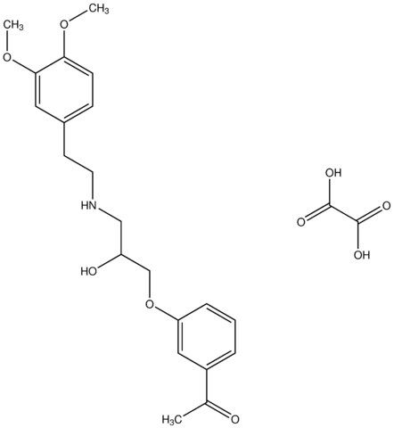 1-[3-(3-{[2-(3,4-dimethoxyphenyl)ethyl]amino}-2-hydroxypropoxy)phenyl]ethanone oxalate