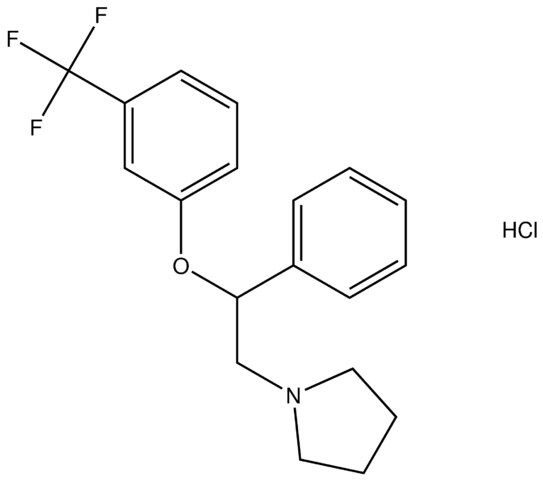 1-{2-phenyl-2-[3-(trifluoromethyl)phenoxy]ethyl}pyrrolidine hydrochloride