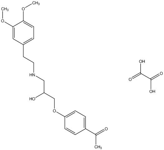 1-[4-(3-{[2-(3,4-dimethoxyphenyl)ethyl]amino}-2-hydroxypropoxy)phenyl]ethanone oxalate