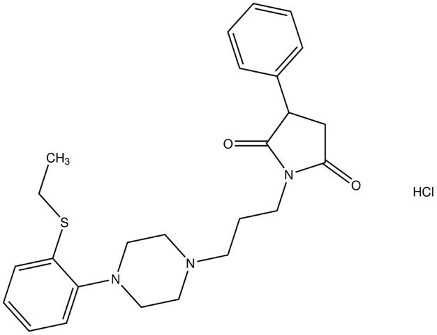 1-(3-{4-[2-(ethylsulfanyl)phenyl]-1-piperazinyl}propyl)-3-phenyl-2,5-pyrrolidinedione hydrochloride