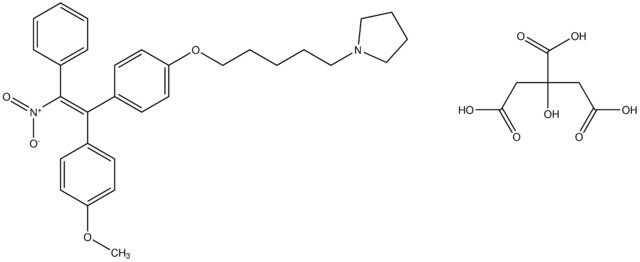 1-(5-{4-[(E)-1-(4-methoxyphenyl)-2-nitro-2-phenylethenyl]phenoxy}pentyl)pyrrolidine 2-hydroxy-1,2,3-propanetricarboxylate