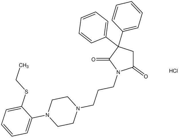 1-(3-{4-[2-(ethylsulfanyl)phenyl]-1-piperazinyl}propyl)-3,3-diphenyl-2,5-pyrrolidinedione hydrochloride