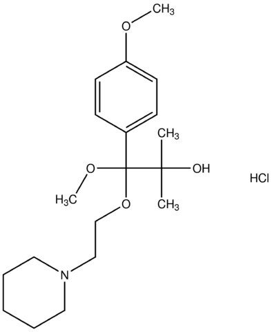 1-methoxy-1-(4-methoxyphenyl)-2-methyl-1-[2-(1-piperidinyl)ethoxy]-2-propanol hydrochloride