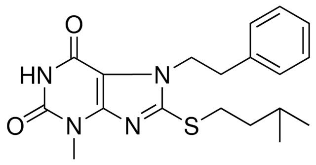 3-METHYL-8-(3-METHYL-BUTYLSULFANYL)-7-PHENETHYL-3,7-DIHYDRO-PURINE-2,6-DIONE