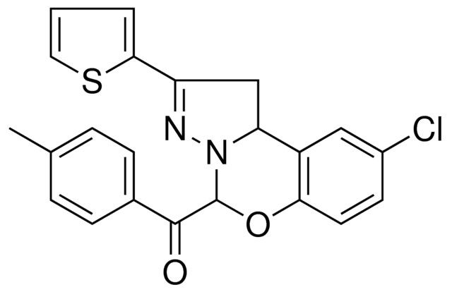 [9-CHLORO-2-(2-THIENYL)-1,10B-DIHYDROPYRAZOLO[1,5-C][1,3]BENZOXAZIN-5-YL](4-METHYLPHENYL)METHANONE