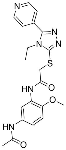 N-[5-(ACETYLAMINO)-2-METHOXYPHENYL]-2-{[4-ETHYL-5-(4-PYRIDINYL)-4H-1,2,4-TRIAZOL-3-YL]SULFANYL}ACETAMIDE