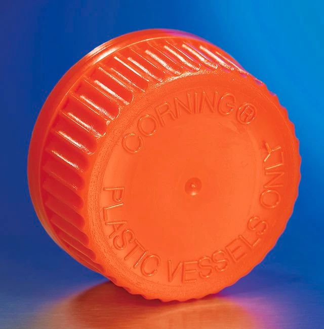 Corning<sup>®</sup> disposable GL45 solid cap for plastic spinner flasks