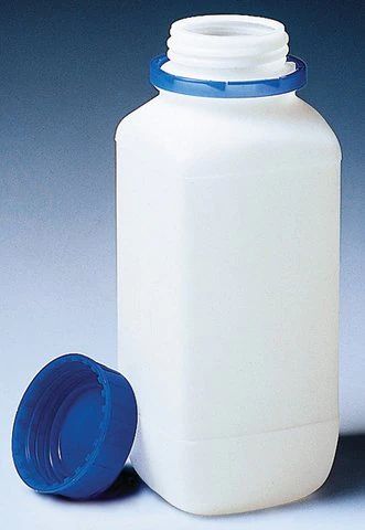 BRAND<sup>®</sup> square bottle with tamper-proof screw cap, PE-HD