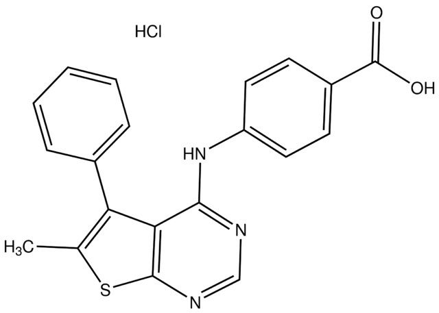 4-[(6-Methyl-5-phenylthieno[2,3-<i>d</i>]pyrimidin-4-yl)amino]benzoic acid HCl