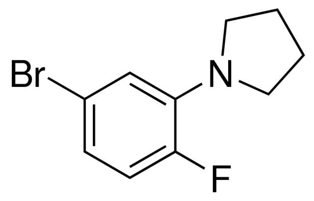 4-Bromo-1-fluoro-2-pyrrolidinobenzene