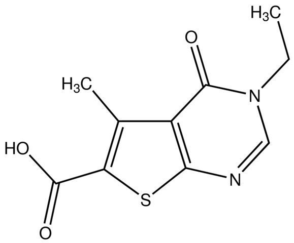 3-Ethyl-5-methyl-4-oxo-3,4-dihydrothieno[2,3-<i>d</i>]pyrimidine-6-carboxylic acid