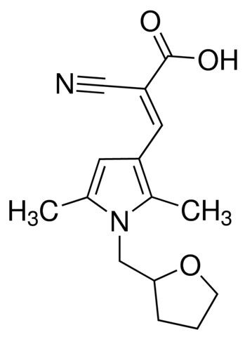 2-Cyano-3-[2,5-dimethyl-1-(tetrahydro-2-furanylmethyl)-1<i>H</i>-pyrrol-3-yl]-2-propenoic acid