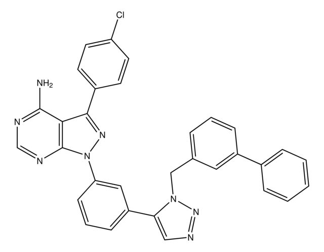 1-[3-[1-([1,1-biphenyl]-3-ylmethyl)-1H-1,2,3-triazol-5-yl]phenyl]-3-(4-chlorophenyl)-1H-Pyrazolo[3,4-d]pyrimidin-4-amine