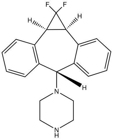 1-((1aR,6r,10bS)-1,1-difluoro-1,1a,6,10b-tetrahydrodibenzo[a,e]cyclopropa[c][7]annulen-6-yl)piperazine