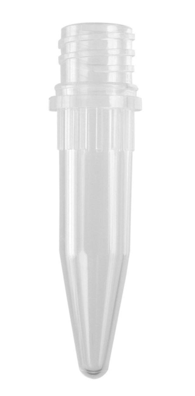 Screw cap tubes without caps, conical bottom