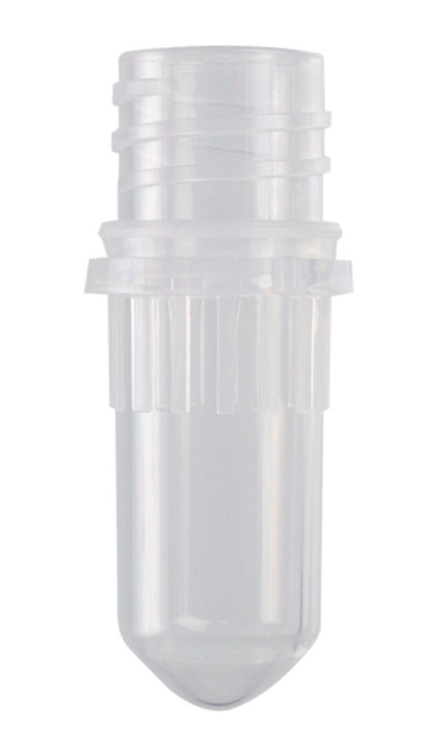 Screw cap tubes without caps, conical bottom