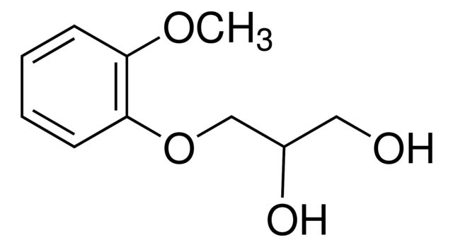 Guaifenesin for peak identification