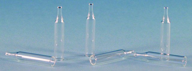 Certified glass inserts for 12 x 32 mm, large opening vials