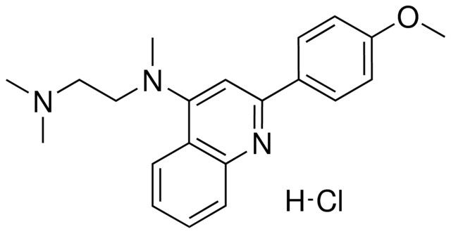 N(1)-(2-(4-METHOXYPHENYL)-4-QUINOLINYL)-N(1),N(2),N(2)-TRIMETHYL-1,2-ETHANEDIAMINE HYDROCHLORIDE