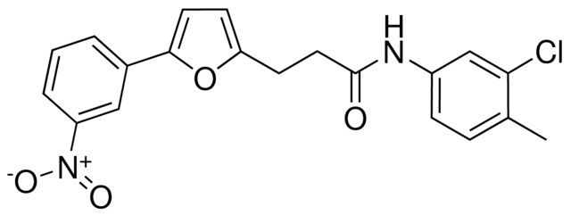 N-(3-CHLORO-4-METHYLPHENYL)-3-(5-(3-NITROPHENYL)-2-FURYL)PROPANAMIDE