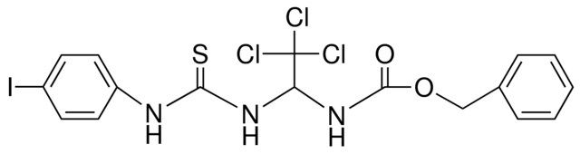 (2,2,2-TRICHLORO-1-(3-(4-I-PHENYL)-THIOUREIDO)-ETHYL)-CARBAMIC ACID BENZYL ESTER