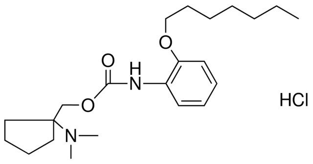 (HEPTYLOXY-PH)-CARBAMIC ACID DIMETHYLAMINO-CYCLOPENTYLMETHYL ESTER, HCL