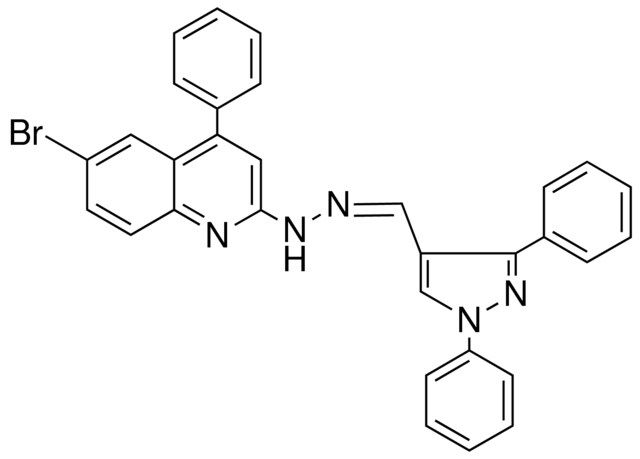 N-(6-BR-4-PH-QUINOLIN-2-YL)-N'-(1,3-DIPHENYL-1H-PYRAZOL-4-YLMETHYLENE)-HYDRAZINE