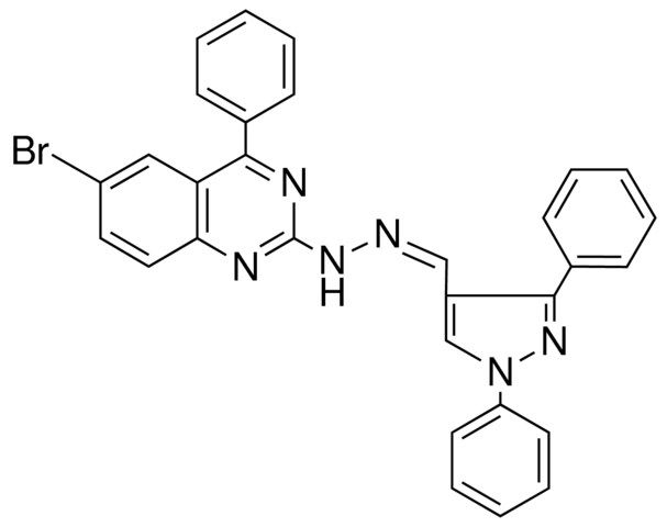 N-(6-BR-4-PH-QUINAZOLIN-2-YL)-N'-(1,3-DIPHENYL-PYRAZOL-4-YLMETHYLENE)-HYDRAZINE