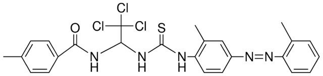 4-ME-N-(2,2,2-TRICHLORO-1-(3-(2-ME-4-O-TOLYLAZO-PH)-THIOUREIDO)-ETHYL)-BENZAMIDE