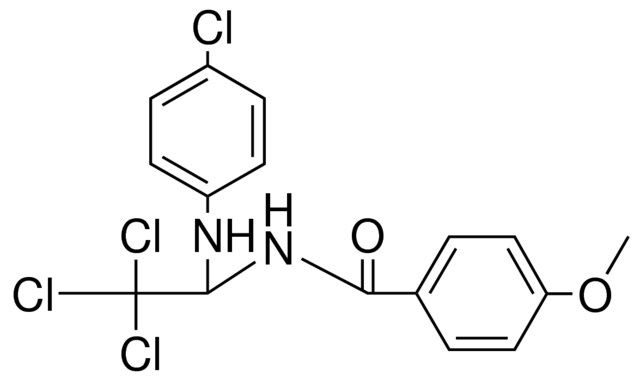 4-METHOXY-N-(2,2,2-TRICHLORO-1-(4-CHLORO-PHENYLAMINO)-ETHYL)-BENZAMIDE