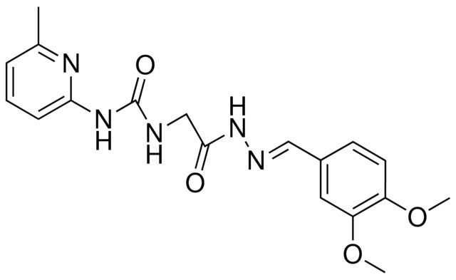 2-(3-(6-METHYL-2-PYRIDYL)UREIDO)ACETIC (3,4-DIMETHOXYBENZYLIDENE)HYDRAZIDE