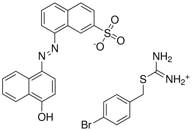 2-(4-BROMOBENZYL)ISOTHIOURONIUM 8-(4-HYDROXY-1-NAPHTHYLAZO)2NAPHTHALENESULFONATE