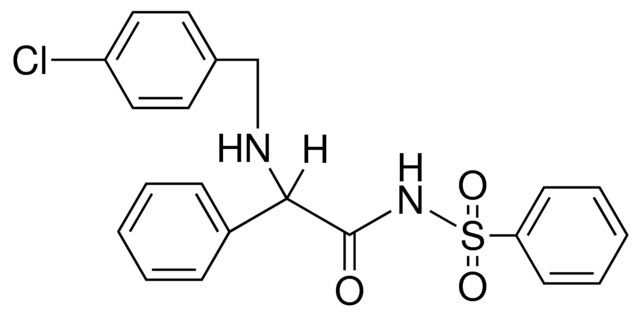 2-(4-CHLOROBENZYLAMINO)-2-PHENYL-N-(PHENYLSULFONYL)ACETAMIDE