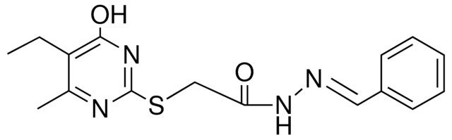 2-(5-ET-4-HO-6-METHYL-PYRIMIDIN-2-YLSULFANYL)-ACETIC ACID BENZYLIDENE-HYDRAZIDE