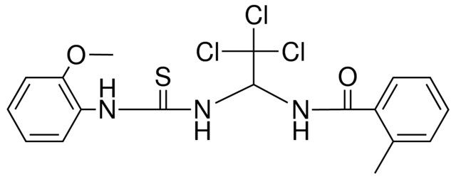 2-METHYL-N-(2,2,2-TRICHLORO-1-(3-(2-METHOXY-PHENYL)-THIOUREIDO)-ETHYL)-BENZAMIDE