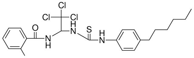 2-METHYL-N-(2,2,2-TRICHLORO-1-(3-(4-HEXYL-PHENYL)-THIOUREIDO)-ETHYL)-BENZAMIDE