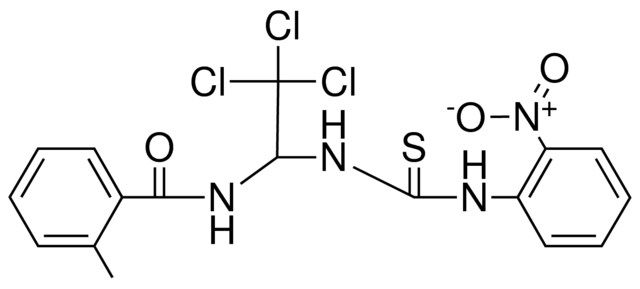 2-METHYL-N-(2,2,2-TRICHLORO-1-(3-(2-NITRO-PHENYL)-THIOUREIDO)-ETHYL)-BENZAMIDE