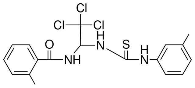 2-METHYL-N-(2,2,2-TRICHLORO-1-(3-M-TOLYL-THIOUREIDO)-ETHYL)-BENZAMIDE