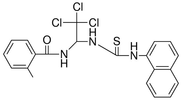 2-METHYL-N-(2,2,2-TRICHLORO-1-(3-NAPHTHALEN-1-YL-THIOUREIDO)-ETHYL)-BENZAMIDE