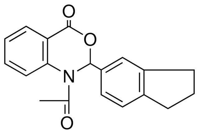 1-ACETYL-1,2-DIHYDRO-2-(5-INDANYL)-3,1,4-BENZOXAZIN-4-ONE